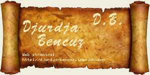 Đurđa Bencuz vizit kartica
